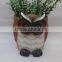 Popular Modern Craft Polyresin Owls Flowerpot Finely Artistic Design Unique Fancy Garden Decoration