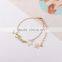 gold love letter moon star charms bracelet gold chain bracelet silk ribbon bracelet