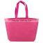 Promotional non woven shopping hand bags new design ultrasonic non woven tote shoulder beach bags