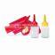 3pcs kitchen sauce gun set with plastic container and pump
