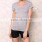 Korean ladies tops latest neck design fashion tee shirt HST3788