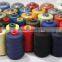 High intensity colored aramid sewing thread