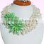 Impressive styles!! white freshwater pearl beads anfd shell flower as the decoration