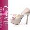 gentlewoman High-heeled shoes with fish head and Sweet satin bow