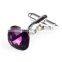 Simple Deluxe Purple Rhinestone Jewelry Unisex Shirt Cufflinks Brand