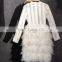 Women's Sexy Long Sleeve Mesh Luxury Fur Trim Party Dresses New Year's Eve Hot Dresses