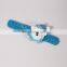 Yiwu Wholesale Cheap Glow In Dark Light UP Christmas Led Slap Bracelet Wristband For Kids