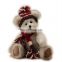 promotional toy custom teddy bear with scarf have a sweater, shirt or green ribbon