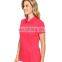 Performance fit women promote 100% polyester red polo shirts