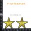 gold wire or silver thread embroidery patch five point star