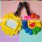 New Colorful Sun Flower Soft Pvc Rubber Luggage Tags Name Bag Card Holder Suitcase Tag