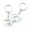 Love shaped couple keychain for wholesale
