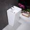 Sanitary ware bathroom diamond shape ceramic big size floor standing single hole pedestal basin for hot sale