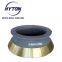 spare parts suit for metso  hp4  crusher  Mn18Cr2 mantle and concave
