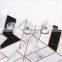 Marble printed polyester waterproof geometric shower curtain