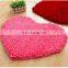 Heart-shaped Washable Microfiber Chenille Rug