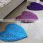 Heart-shaped Washable Microfiber Chenille Rug