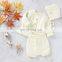 Baby knitting Clothing Sets Two Girls Suit Knit 0-2 Year Cotton Baby Knit Cardigan + PP Shorts +Hat 3Pcs Suit Baby Clothing Set