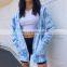 Hot Wholesale Fashion Ladies Girls Women's Tie Dye Casual Hoodie and Sweatshirt