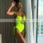 One Piece Swimsuit Women Bandage Swimwear Strings Bathing Suit Sexy High Cut Monokini Neon Bodysuit Sexy Swimsuit