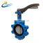 Ductile iron cast iron stainless steel carbon steel lug butterfly valve handle manual operated wafer butterfly valve