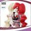 beauty white and red deep curly deep curly 1/3 BJD doll wigs with two clip ponytail