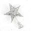 Five-pointed star iron ornaments tree top star sequins vertical five-pointed star Christmas decoration supplies