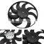 6Q0959455 Auto Parts Plastic Blade Electric Radiator Cooling Fan  For vw POLO
