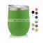 Double wall insulated private label custom logo egg glitter stainless steel wine 12 oz tumbler