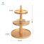 3 Tier Wooden Cake Stand Bamboo Wedding Tired Cupcake Stand Serving Tray Fruit Platter Cake Holder for Wedding Decoration