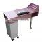 Beauty pink manicure table nail salon furniture with suction