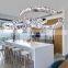 Circle LED Pendant Light For Study Bedroom Hotel Crystal Hanging Lamp Lighting Fixture