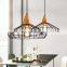 Industrial Retro Metal Loft Iron Chandelier Industry Single Head Cage Edison Home Vintage Pendant Light