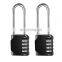 Amazon hot seller 4 digit Zinc Alloy long shackle password combination locks luggages door safety pad lock