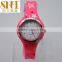 silicone watch for kids wholesale water resistant customized logo promotion watch CE colorful jelly watch