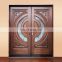 Custom modern double wooden main entrance door design exterior luxury red mahogany solid wood front entry doors with