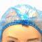 Disposable plastic PE CPE stripe cap mob bouffant protective dust adult hat wholesale