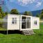 Low price flat pack small cabin prefabricated shipping container home houses