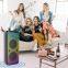 ZQS10208 super power 50W wireless 10-inch*2  deep bass OEM party speaker with colorful lights
