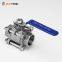 [RUOTENG]  3PC Three Piece 316L Stainless Steel Internal Thread Ball Valve with Handle for Mainline Manufacturer
