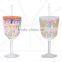 2015 Hot Selling Beaker Cups Double Wall Plastic Goblet Cups