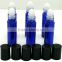 10ml cobalt blue glass roll on bottle with black cap