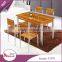 Chinese rectangle 4 person dining table and chair cheap mdf wooden rustic dining table