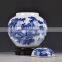Hand paint blue and white porcelain wholesale mason jar