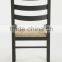 Rustic Wooden Home Useful Webbing Seat Black Armless Dining Chair/ Restaurant Chair(New Product)
