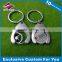 Promotion cheap metal pom pom keychain