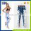 Stitching lace denim trousers pencil pants