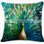 Peacock Oil Painting on Canvas With 3d Digital Printed Cushion Covers