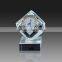 Wholesale k9 glass crystal engraved paper weight factory personalized crystal clock