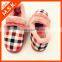 Latticed cotton fabric ankle boot slipper